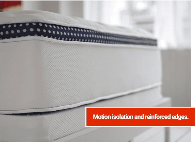 WinkBed hybrid mattress with lumbar support
